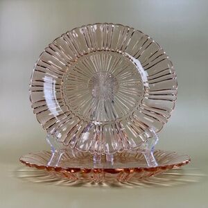 Vintage Anchor Hocking -- Old Café Plates – Set of 2